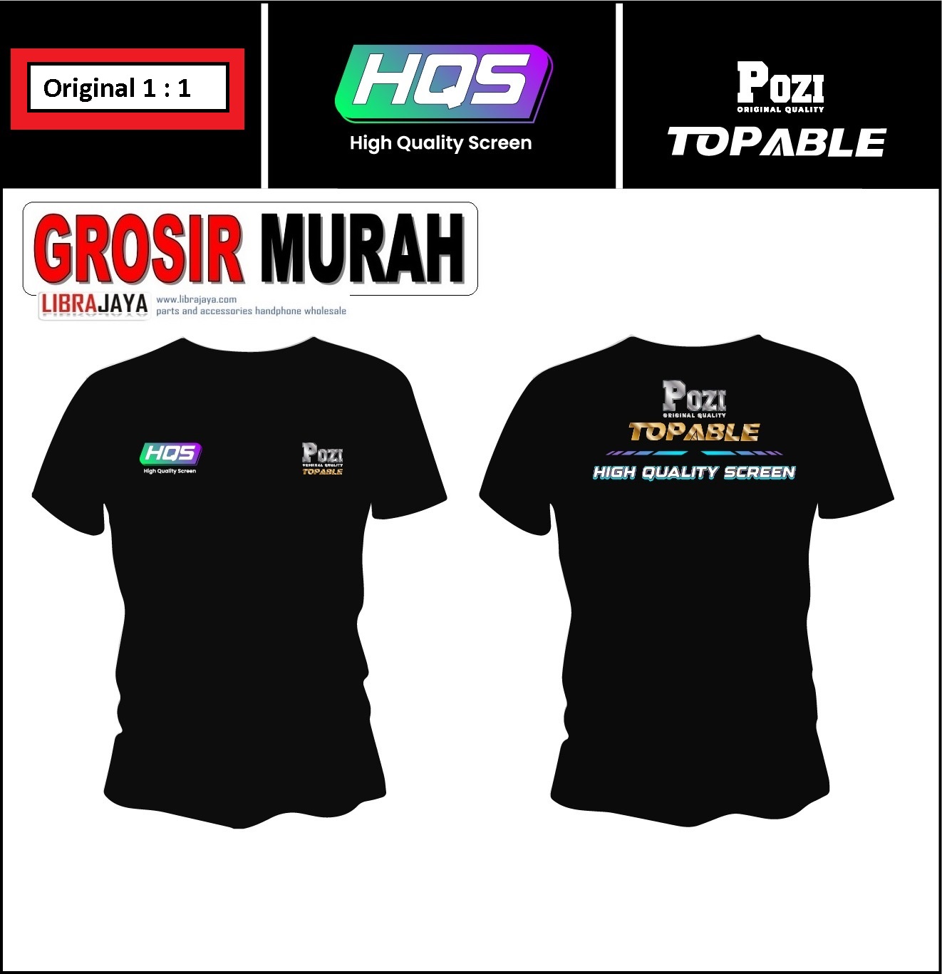 Sparepart hp berhadiah kaos topable