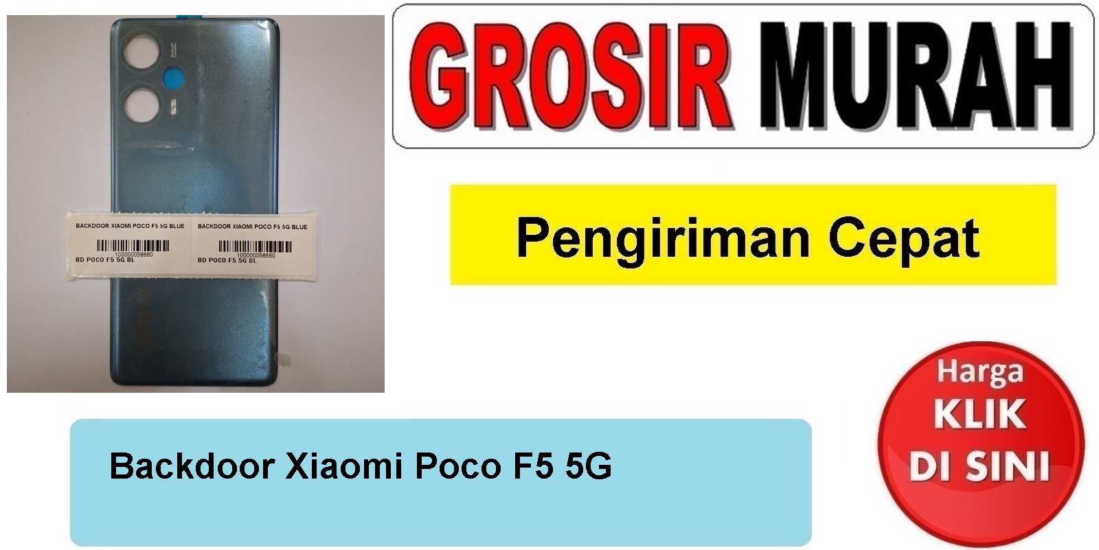 Backdoor Xiaomi Poco F5 5G Backcover Tutup Belakang Spare Part Hp Grosir