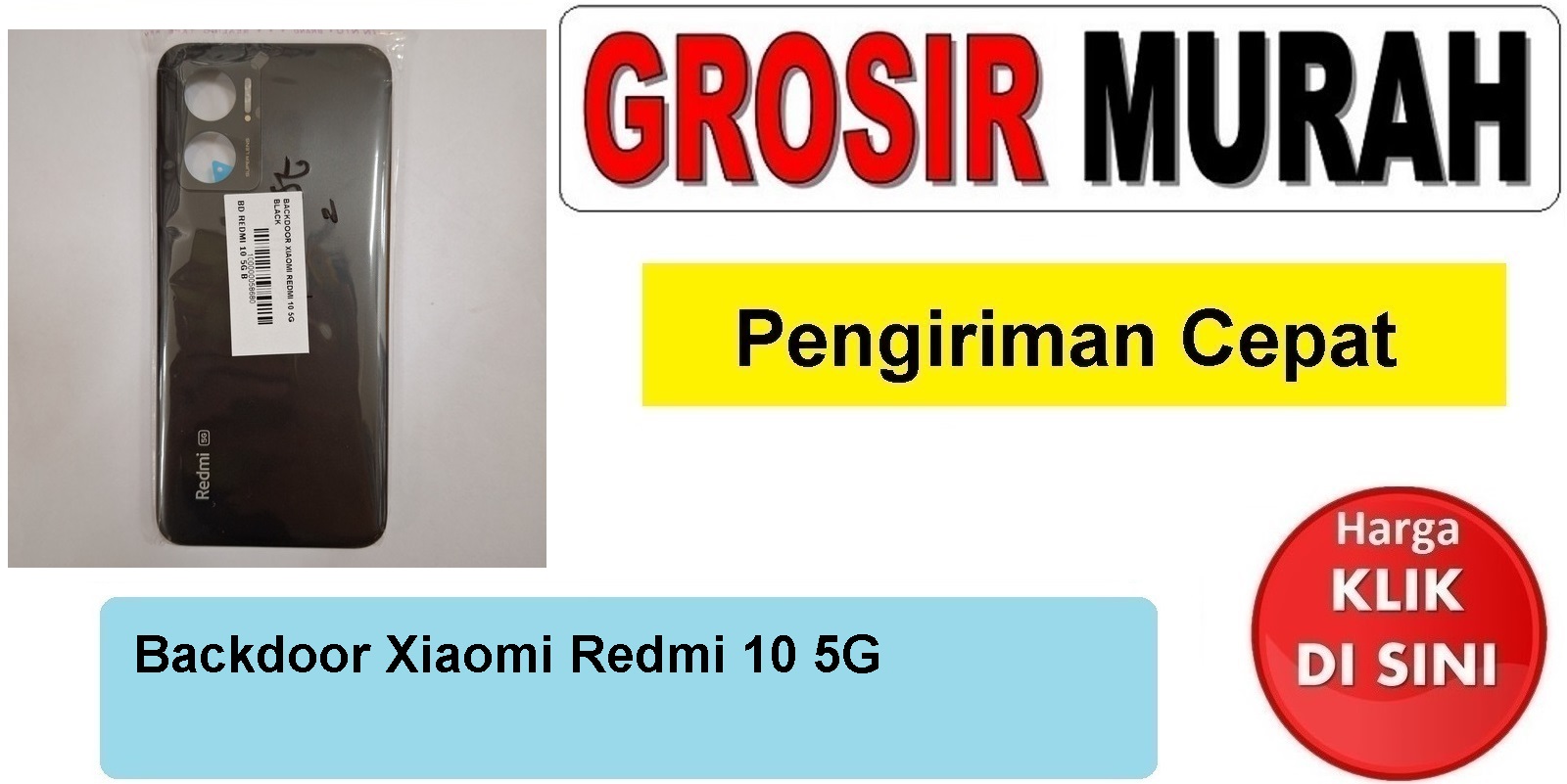 Backdoor Xiaomi Redmi 10 5G Backcover Tutup Belakang Spare Part Hp Grosir
