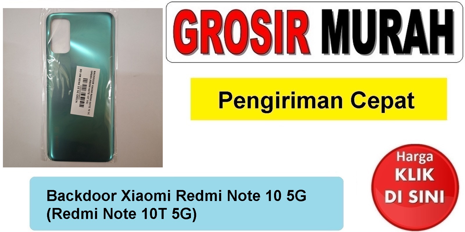 Backdoor Xiaomi Redmi Note 10 5G (Redmi Note 10T 5G) Backcover Tutup Belakang Spare Part Hp Grosir
