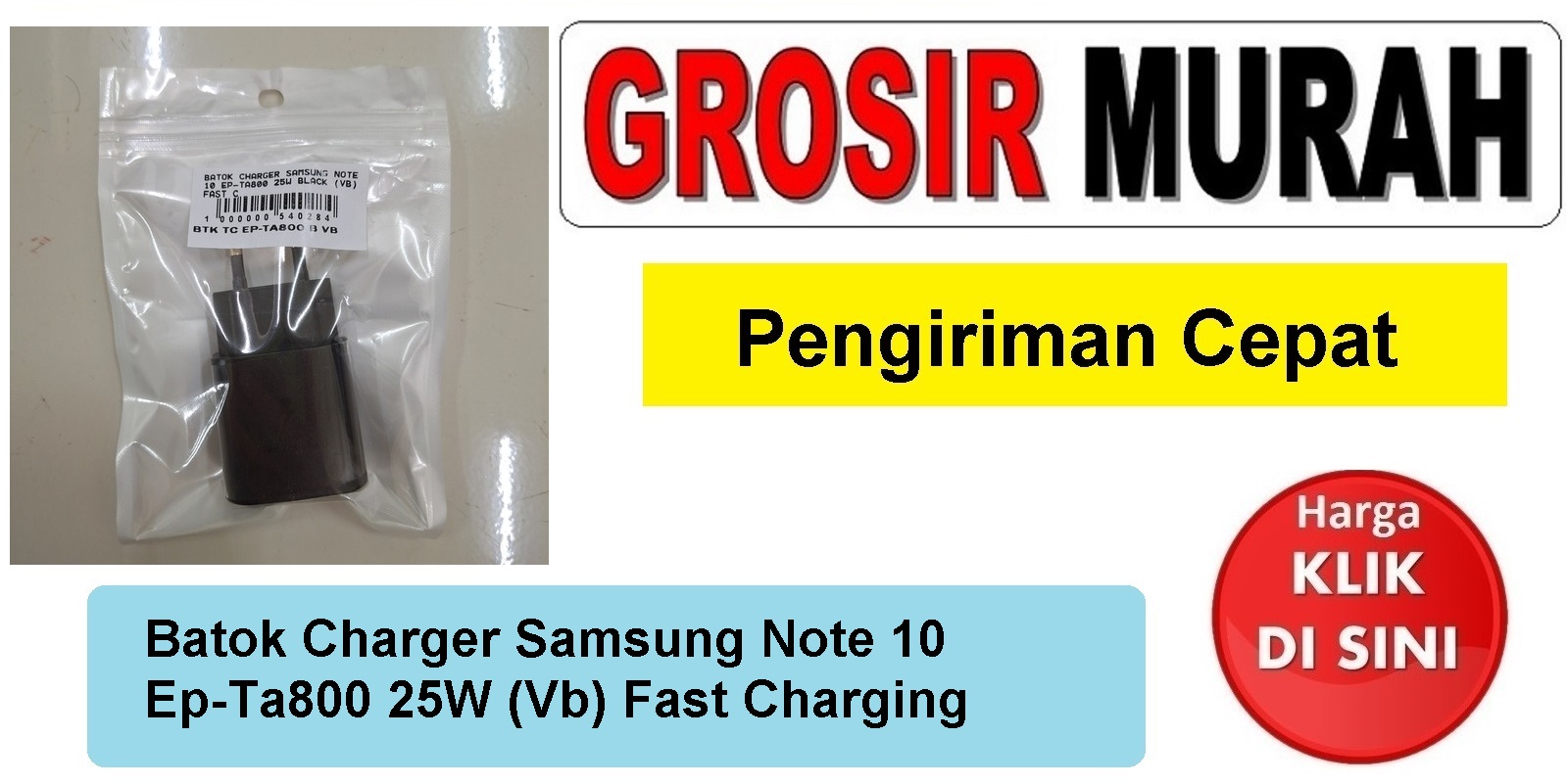 Batok Charger Samsung Note 10 Ep-Ta800 25W (Vb) Fast Charging casan tc usb cas Spare Part Hp Grosir