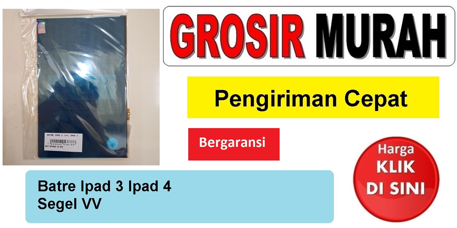 Jual Batre Ipad 3 Ipad 4 Vv Baterai Battery