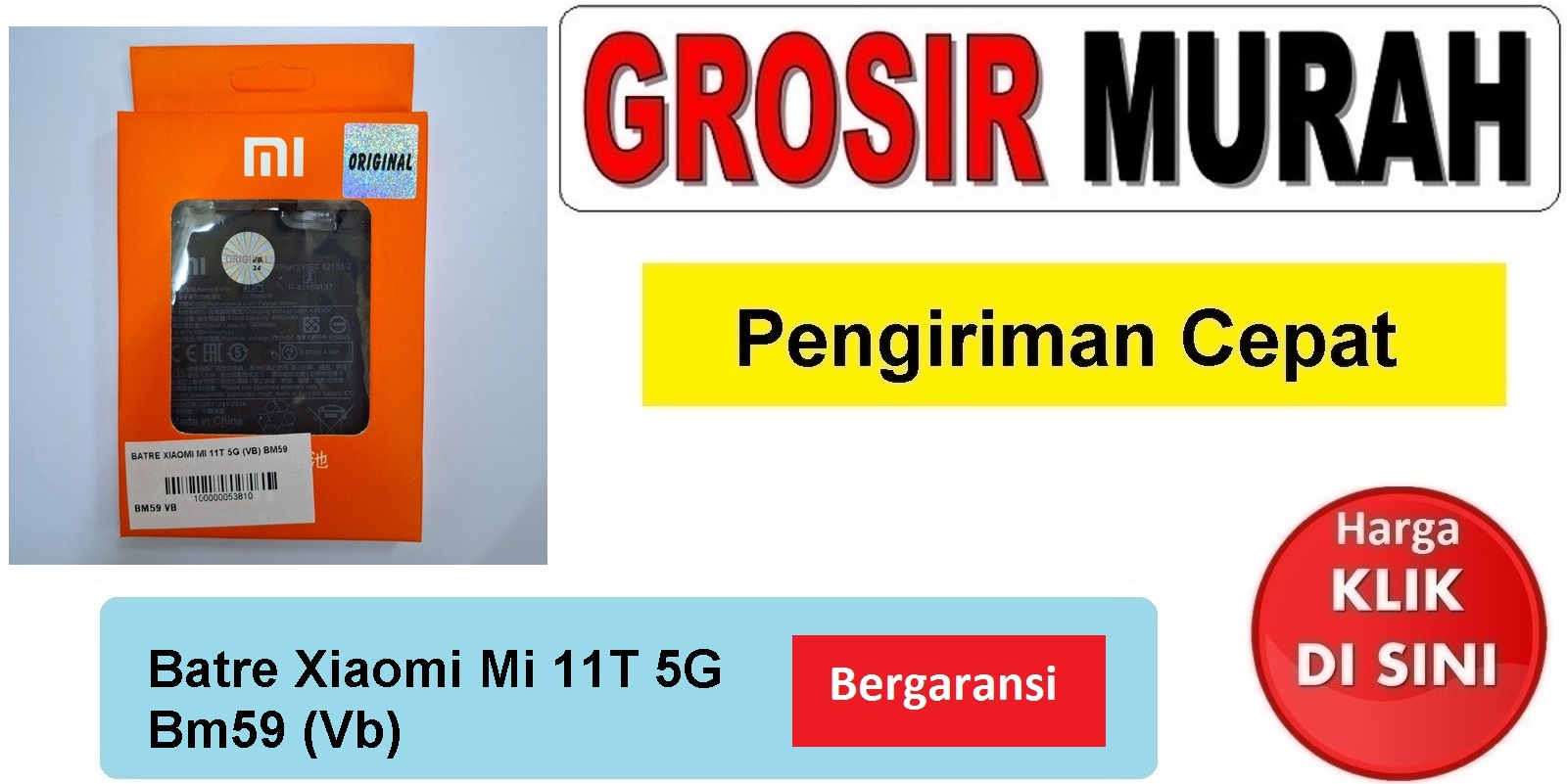 Batre Xiaomi Mi 11T 5G Bm59 (Vb) Baterai Battery Bergaransi Batere Spare Part Hp Grosir