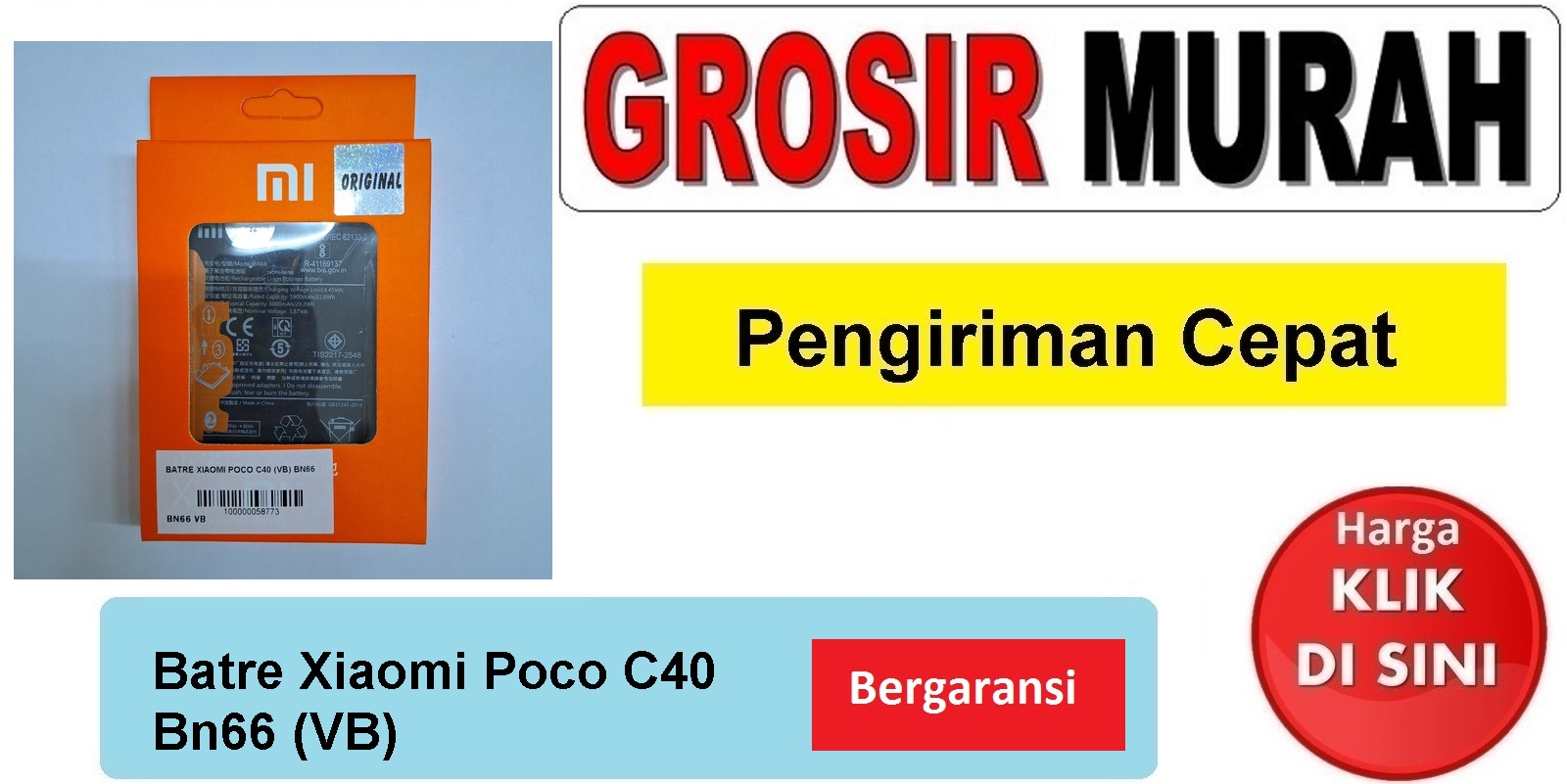 Jual Batre Xiaomi Poco C40 Bn66 Vb Baterai Battery