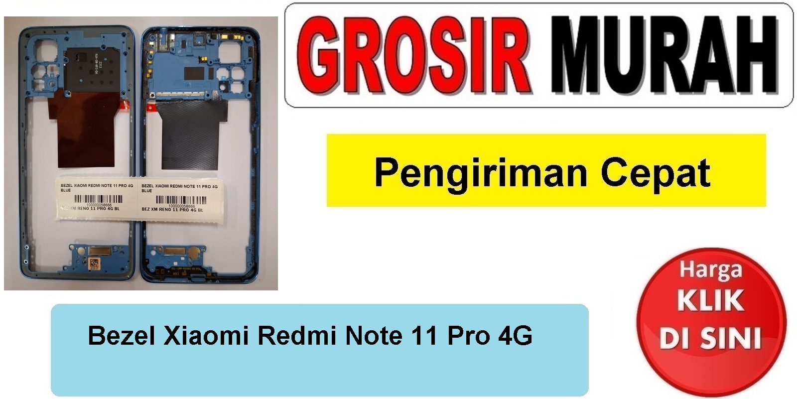 Bezel Xiaomi Redmi Note 11 Pro 4G Frame Bezzel Bazel Bazzel Tulang Tengah Spare Part Hp Grosir