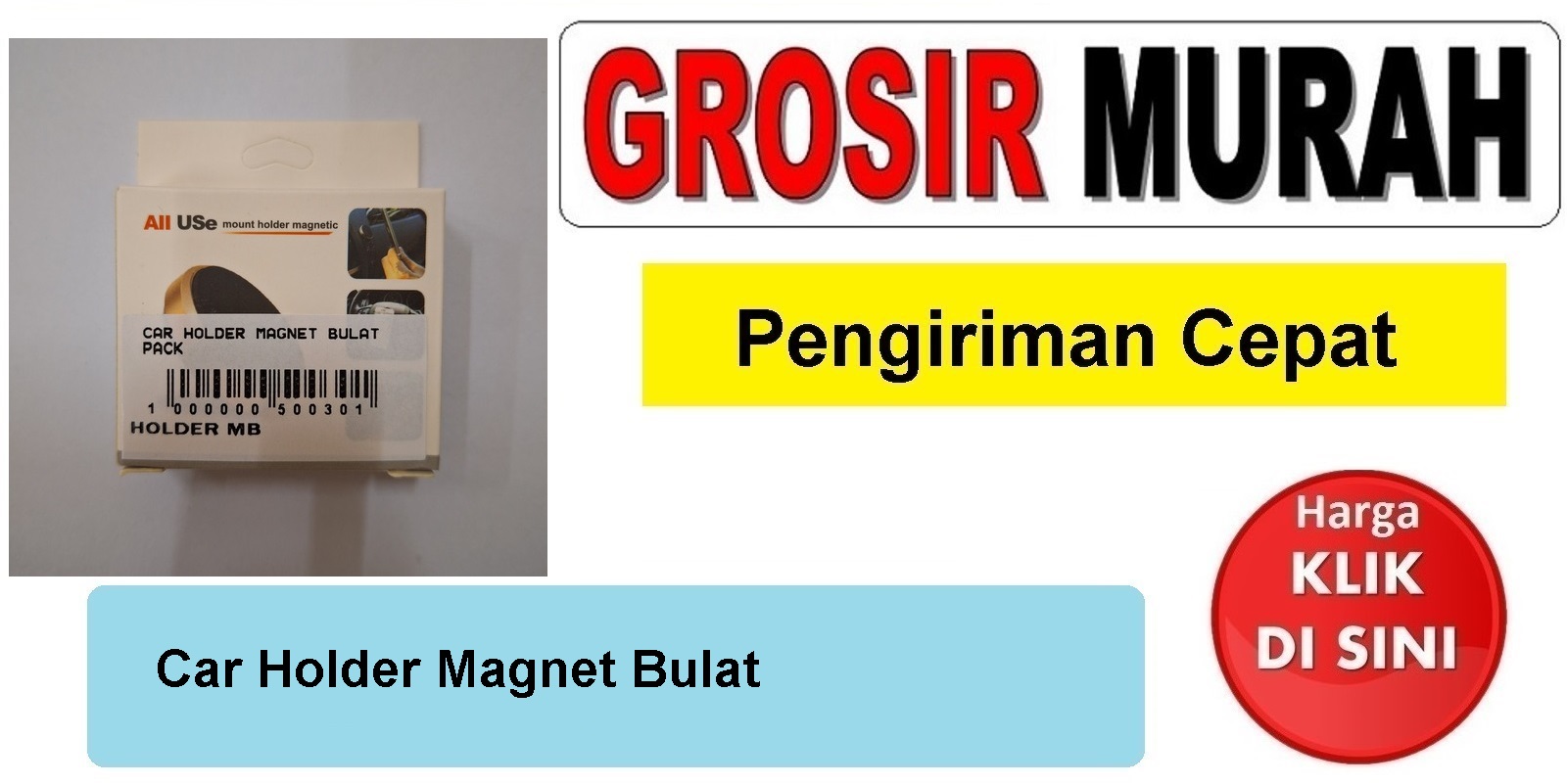 Car Holder Magnet Bulat Pack Dudukan hp mobil Spare Part hp Grosir