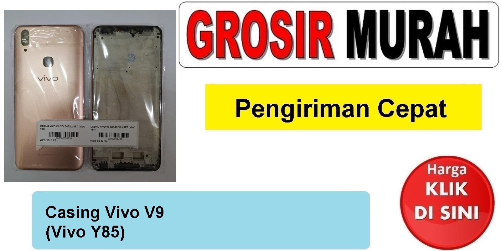 Casing Vivo V9 (Vivo Y85) housing kesing fullset Spare Part Hp Grosir