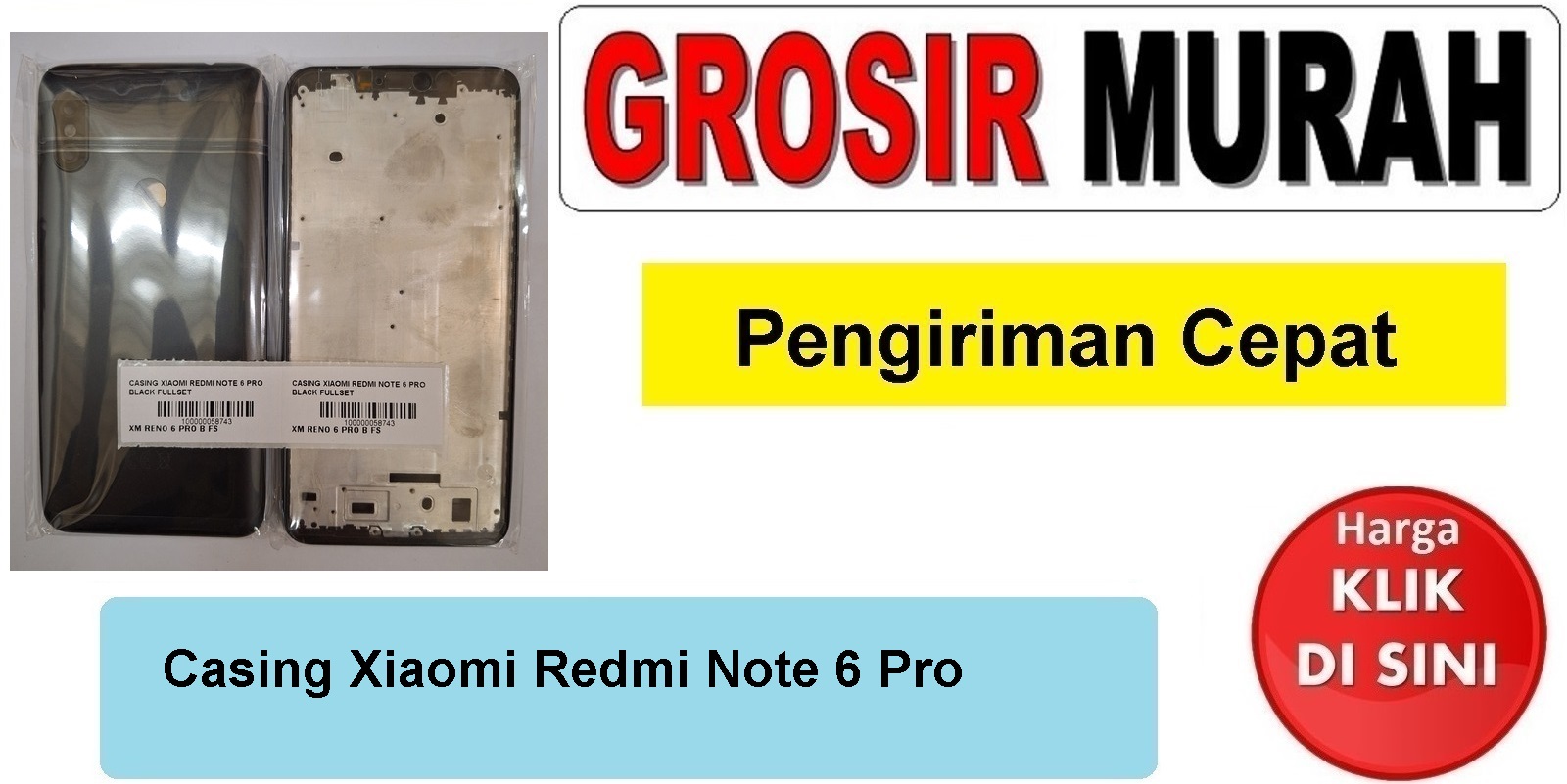 Casing Xiaomi Redmi Note 6 Pro housing kesing fullset Spare Part Hp Grosir