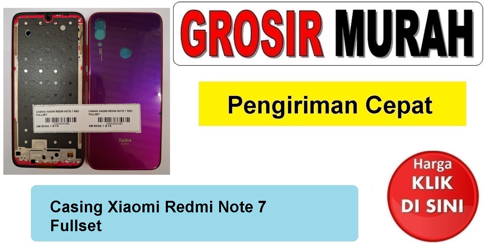 Casing Xiaomi Redmi Note 7 Fullset housing kesing fullset Spare Part Hp Grosir