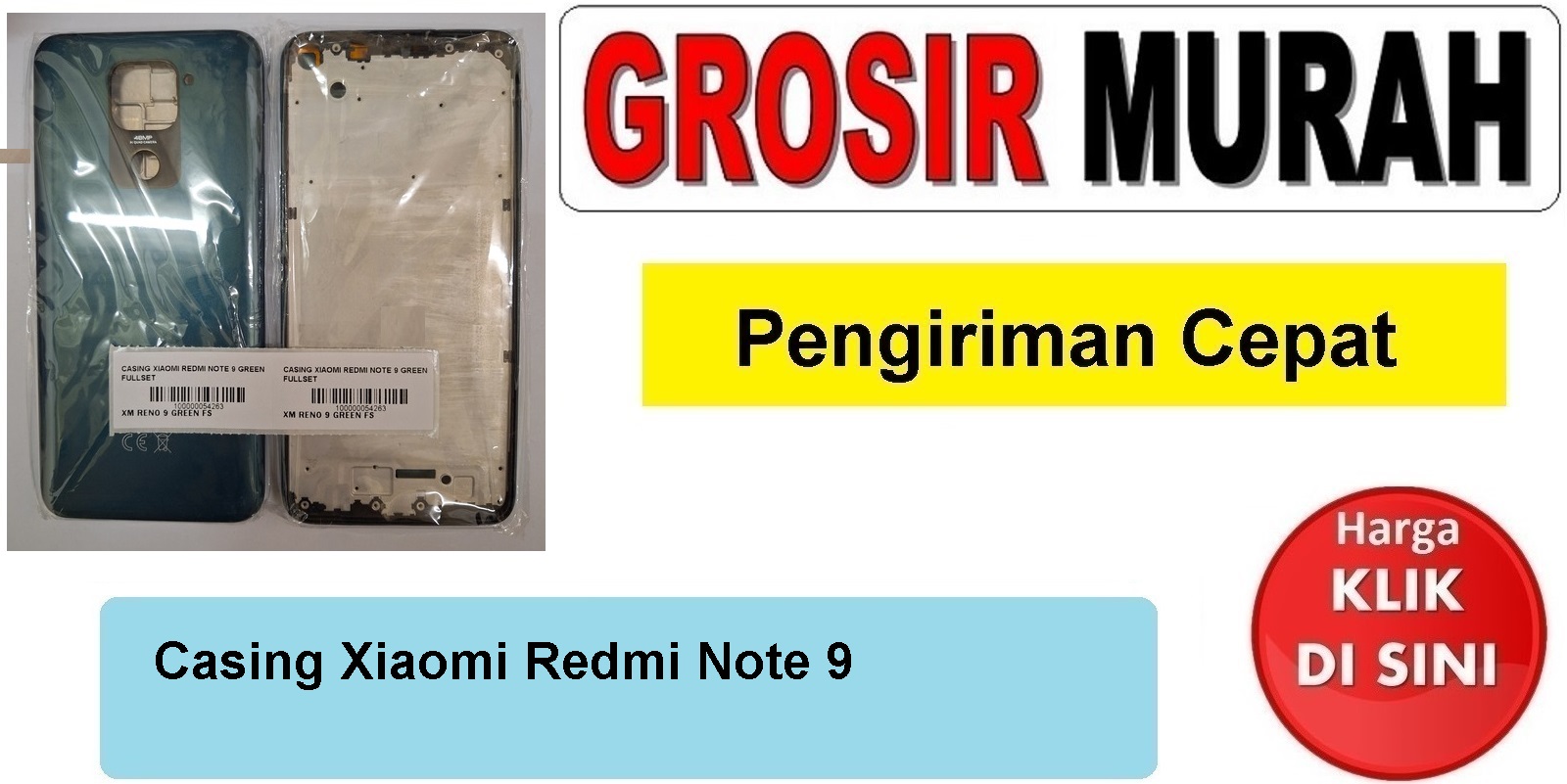 Casing Xiaomi Redmi Note 9 housing kesing fullset Spare Part Hp Grosir