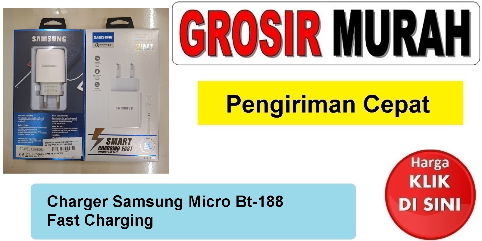 Charger Samsung Micro Bt-188 Fast Charging