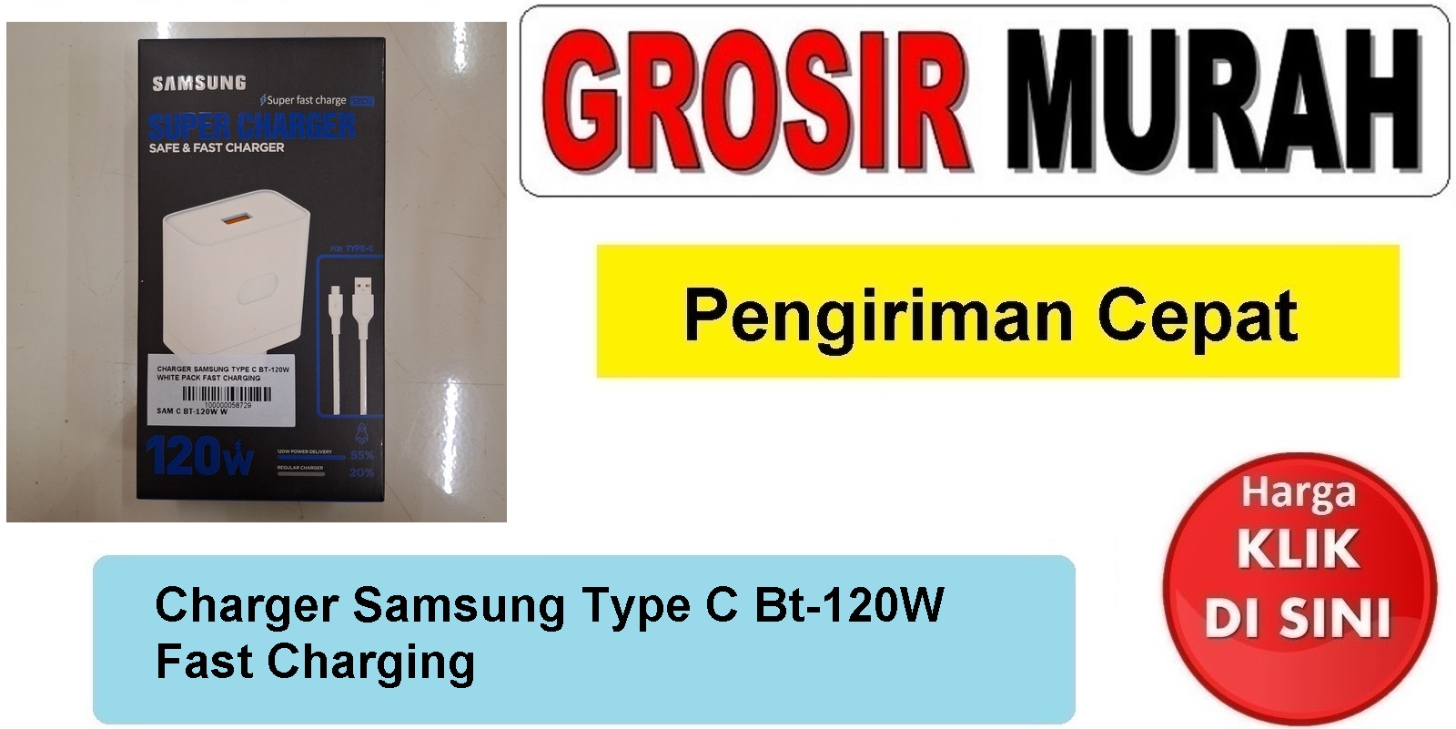 Charger Samsung Type C Bt-120W Fast Charging
