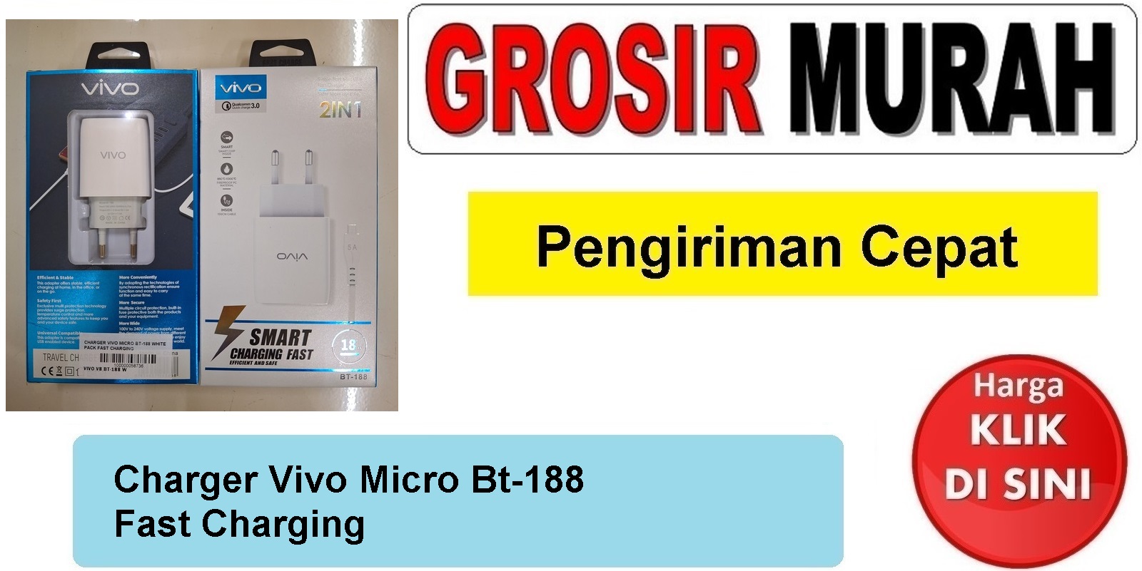 Charger Vivo Micro Bt-188 Fast Charging