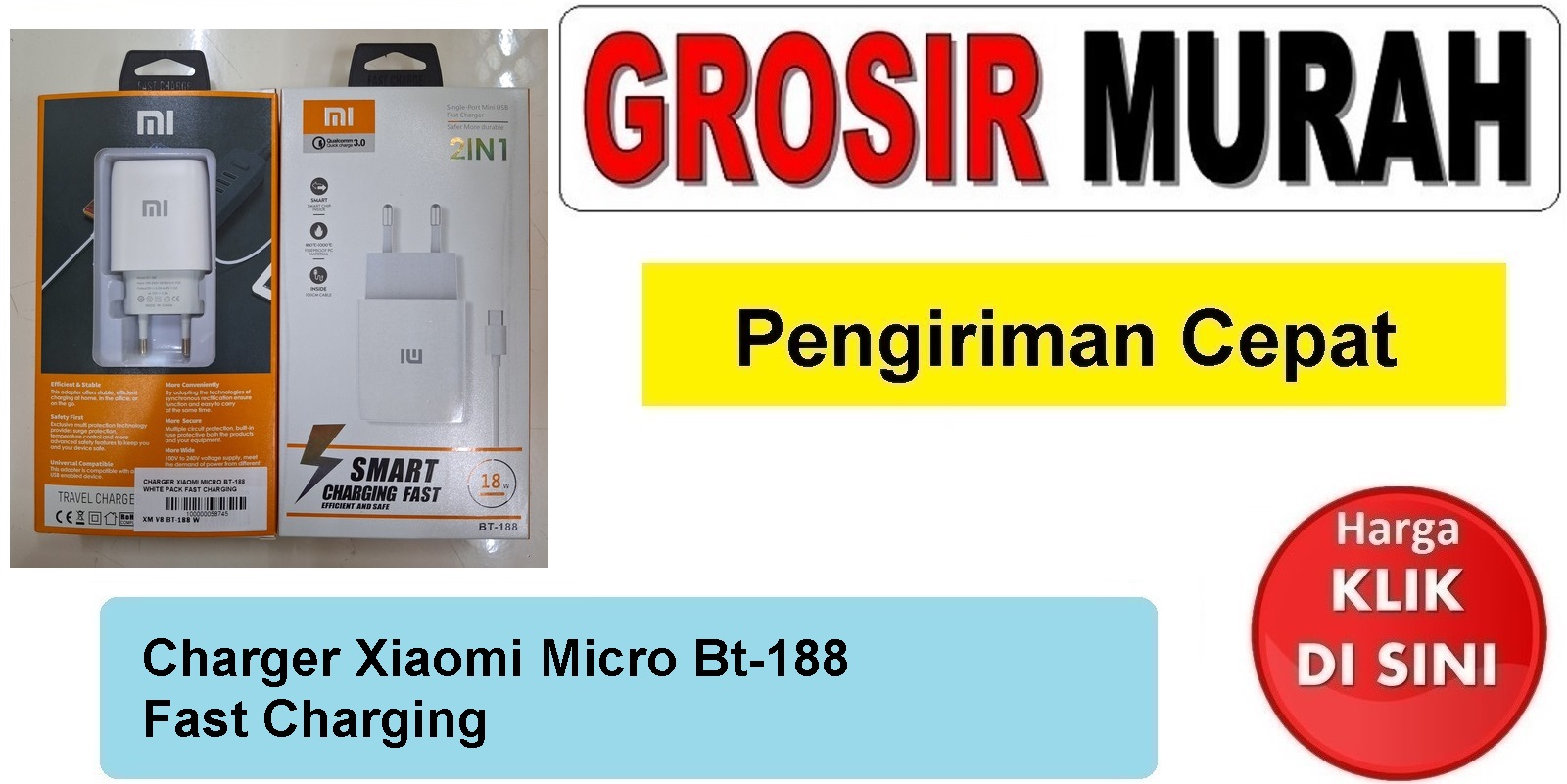 Charger Xiaomi Micro Bt-188 Fast Charging