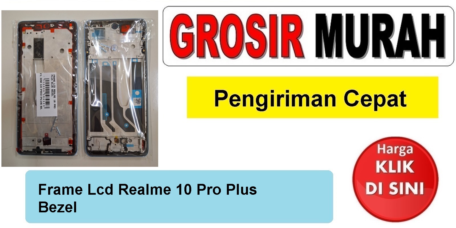 Frame Lcd Realme 10 Pro Plus Bezel Middle Frame Front Dudukan Tulang Tengah Bazel lcd Bezel Plate Spare Part Hp Grosir