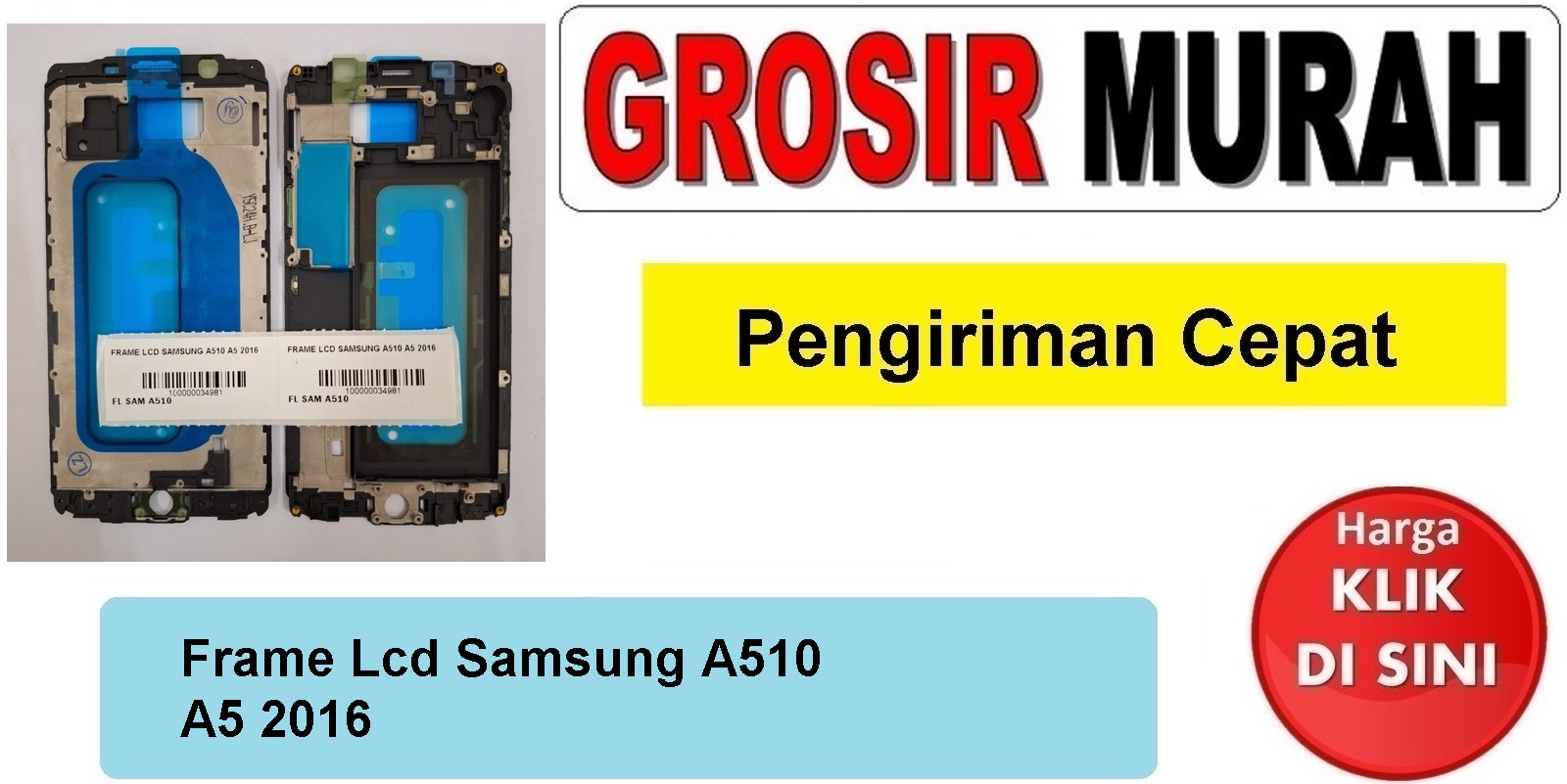 Frame Lcd Samsung A510 A5 2016 Middle Frame Front Dudukan Tulang Tengah Bazel lcd Bezel Plate Spare Part Hp Grosir