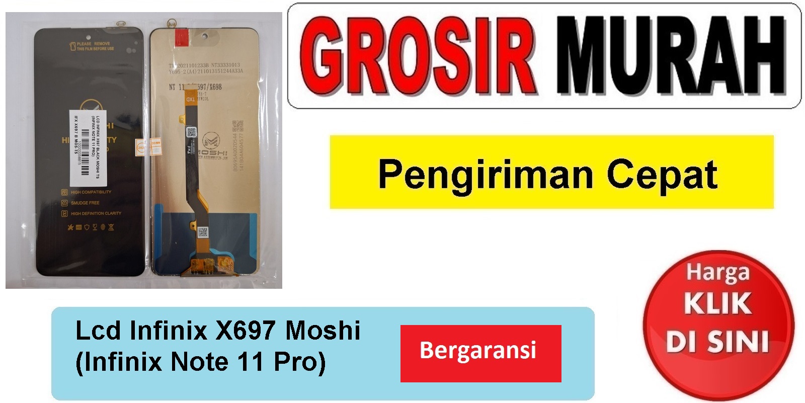 Lcd Infinix X697 Moshi (Infinix Note 11 Pro) Fullset Touchscreen Bergaransi Spare Part Hp Grosir