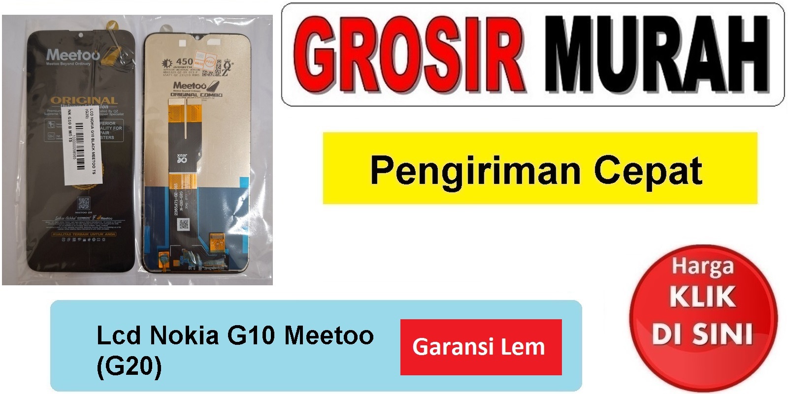 Lcd Nokia G10 Meetoo (G20) Fullset Touchscreen Garansi lem Termurah Spare Part Hp Grosir