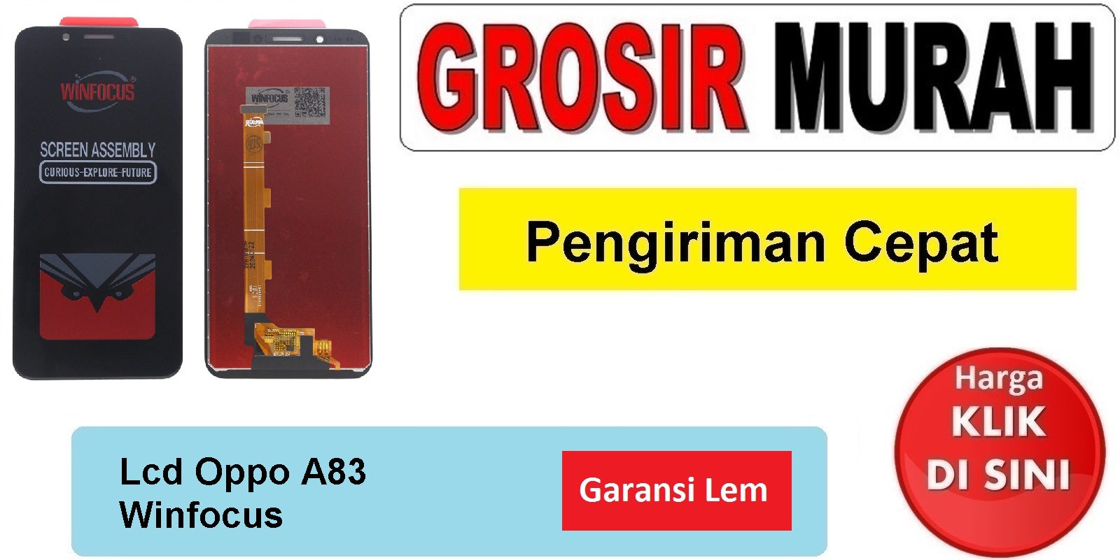 Lcd Oppo A83 Winfocus Fullset Touchscreen Garansi lem Termurah Spare Part Hp Grosir