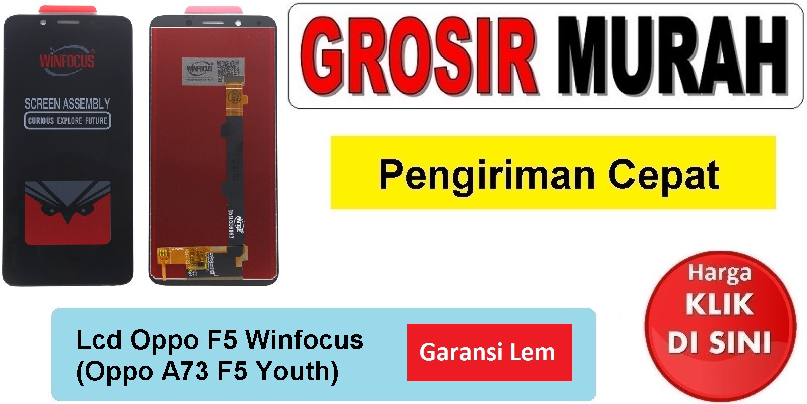 Lcd Oppo F5 Winfocus (Oppo A73 F5 Youth) Fullset Touchscreen Garansi lem Termurah Spare Part Hp Grosir3