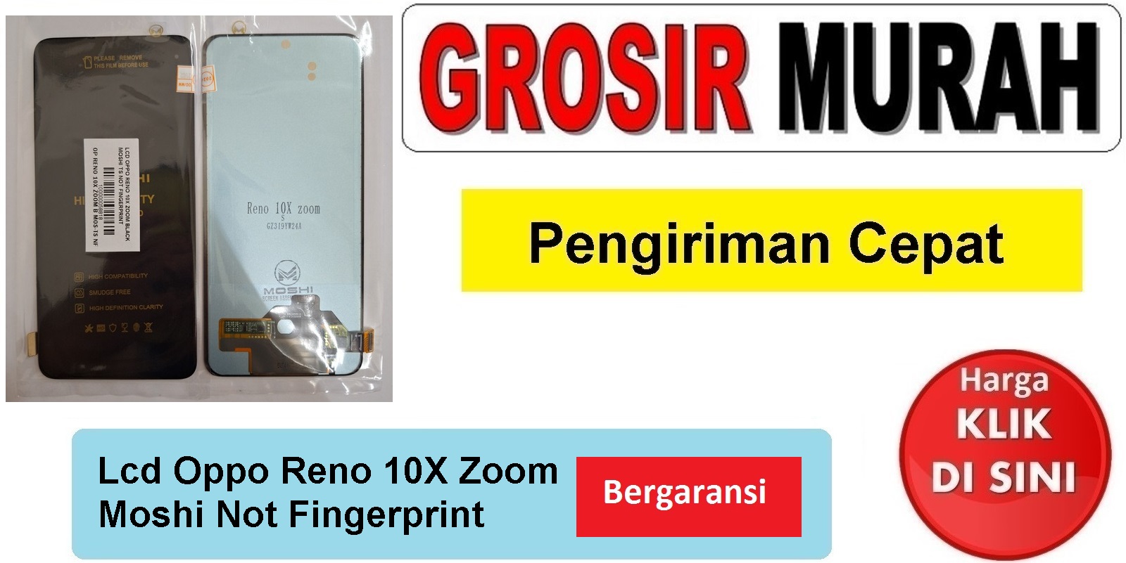 Lcd Oppo Reno 10X Zoom Moshi Not Fingerprint Fullset Touchscreen Bergaransi Spare Part Hp Grosir