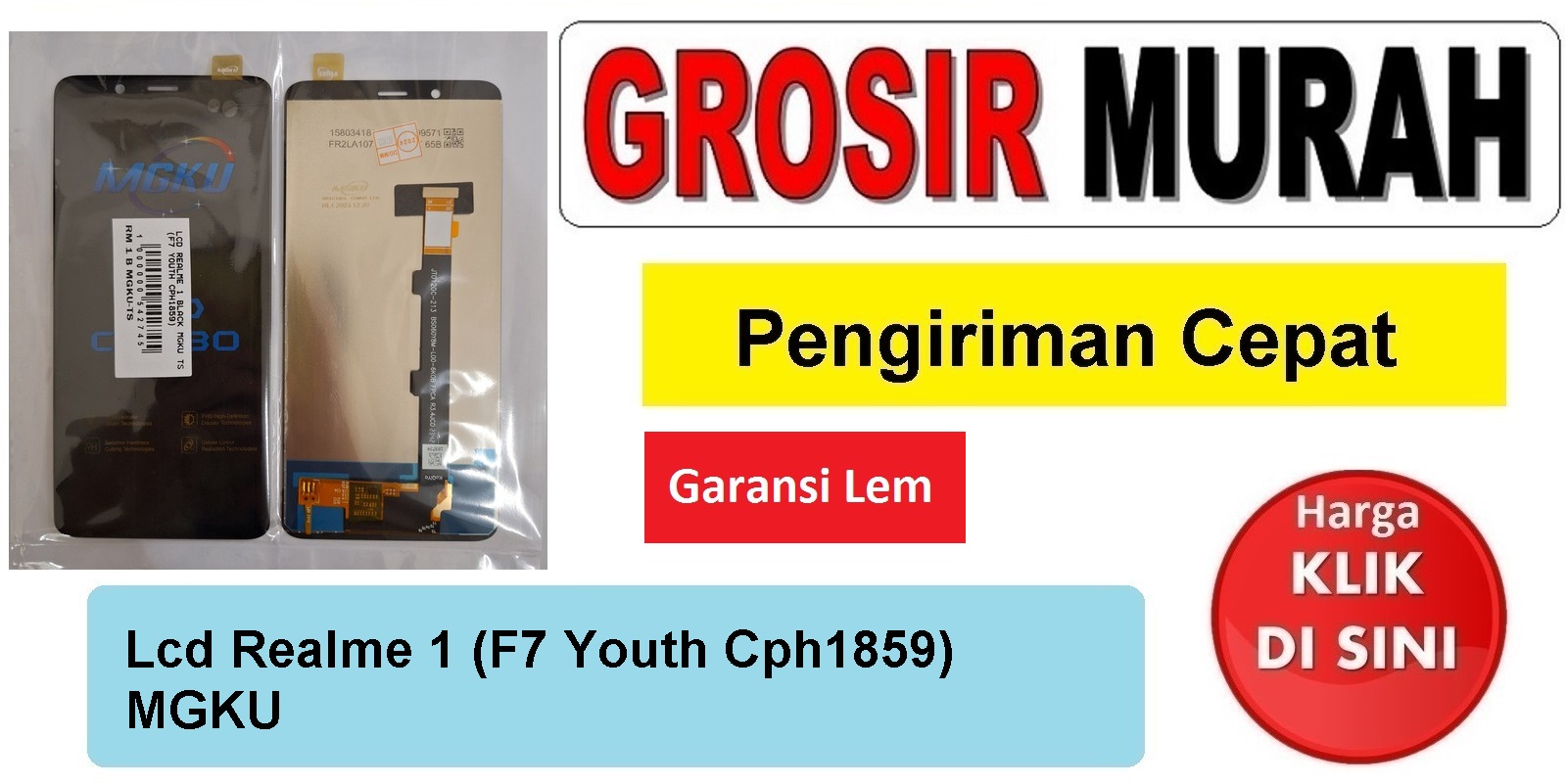 Lcd Realme 1 Mgku (F7 Youth Cph1859) Fullset Touchscreen Garansi lem Termurah Spare Part Hp Grosir