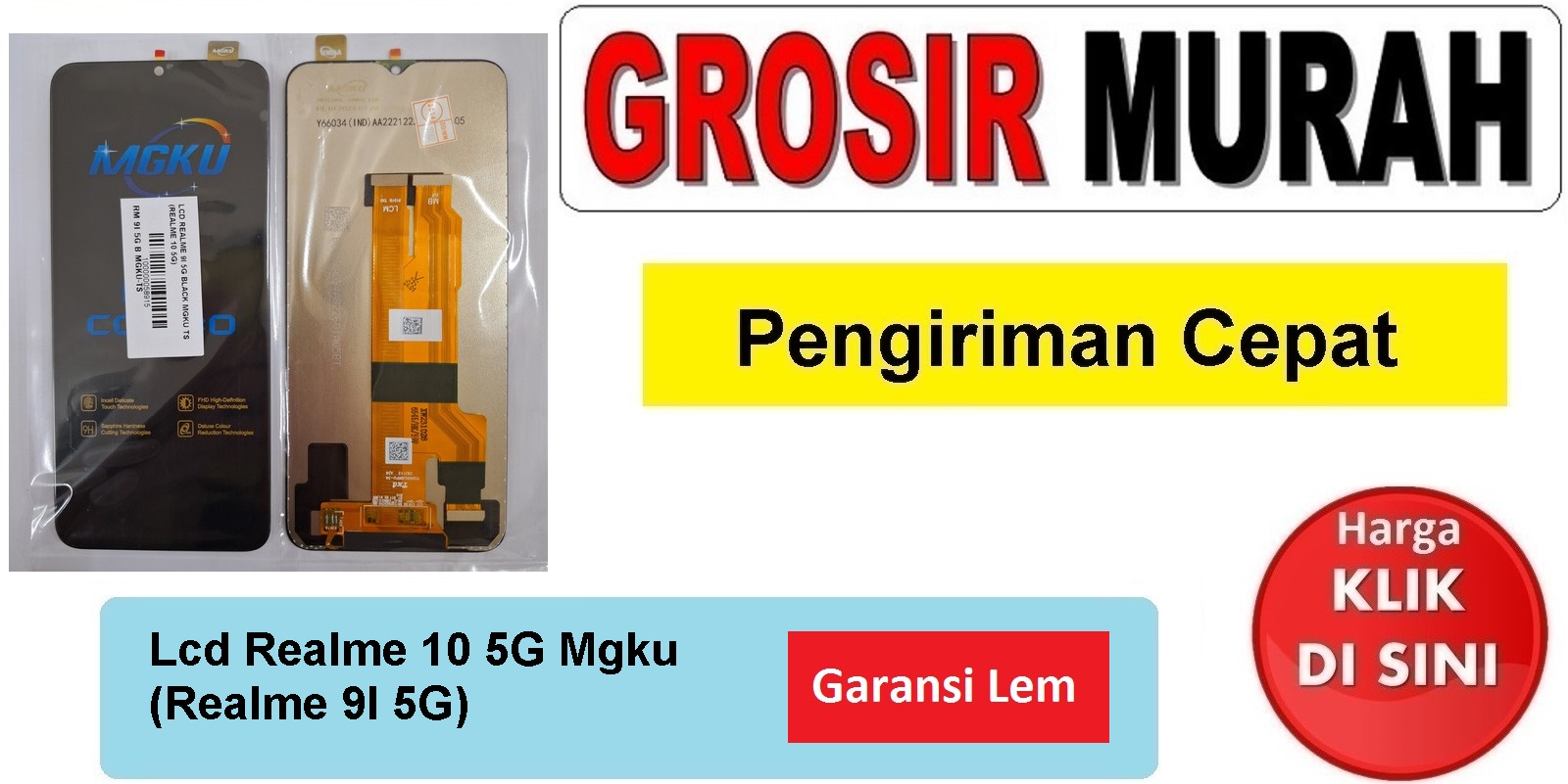 Pusat Penjualan Lcd Realme 10 5G Mgku (Realme 9I 5G) Fullset Touchscreen Garansi lem Termurah Spare Part Hp Grosir