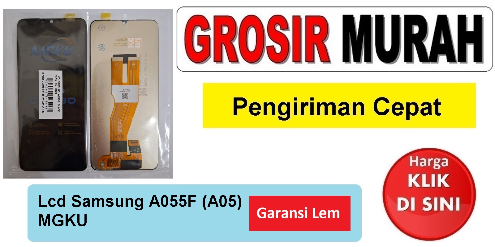 Lcd Samsung A055F Mgku (A05) Fullset Touchscreen Garansi lem Termurah Spare Part Hp Grosir