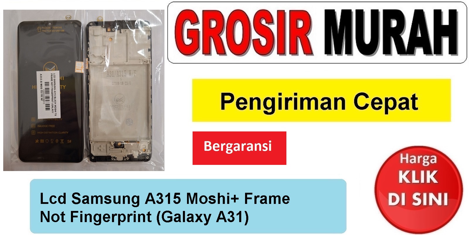Lcd Samsung A315 Moshi Frame Not Fingerprint (Galaxy A31) Fullset Touchscreen Bergaransi Spare Part Hp Grosir