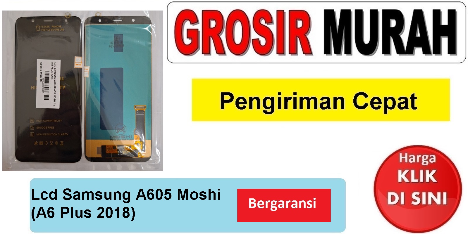 Lcd Samsung A605 Moshi (A6 Plus 2018) Fullset Touchscreen Bergaransi Spare Part Hp Grosir