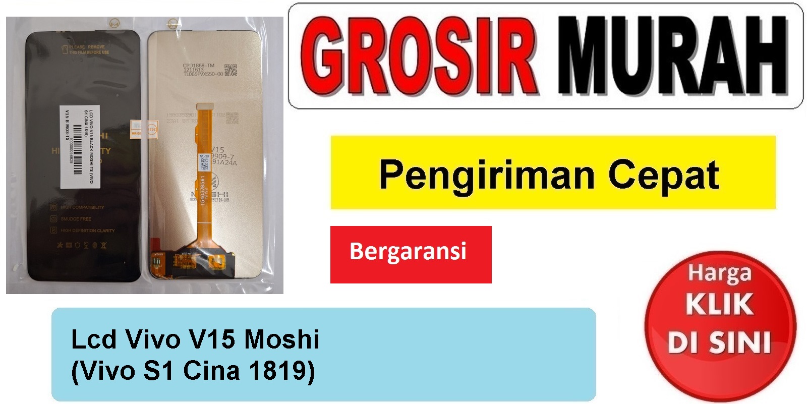 Lcd Vivo V15 Moshi (Vivo S1 Cina 1819) Fullset Touchscreen Bergaransi Spare Part Hp Grosir