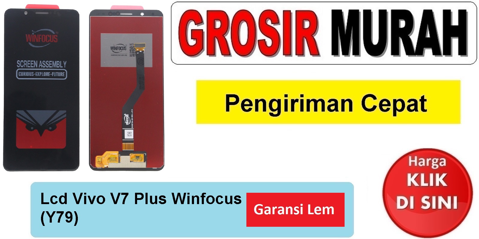 Lcd Vivo V7 Plus Winfocus (Y79) Fullset Touchscreen Garansi lem Termurah Spare Part Hp Grosir