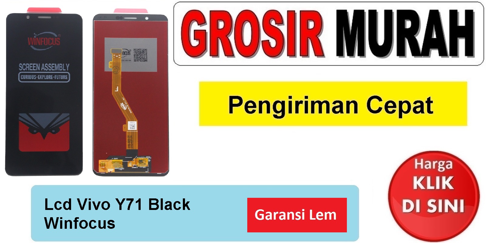 Lcd Vivo Y71 Winfocus Fullset Touchscreen Garansi lem Termurah Spare Part Hp Grosir