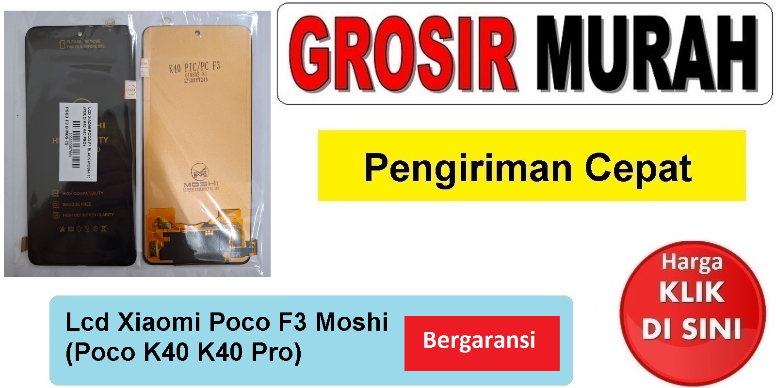 Lcd Xiaomi Poco F3 Moshi (Poco K40 K40 Pro) Fullset Touchscreen Bergaransi Spare Part Hp Grosir