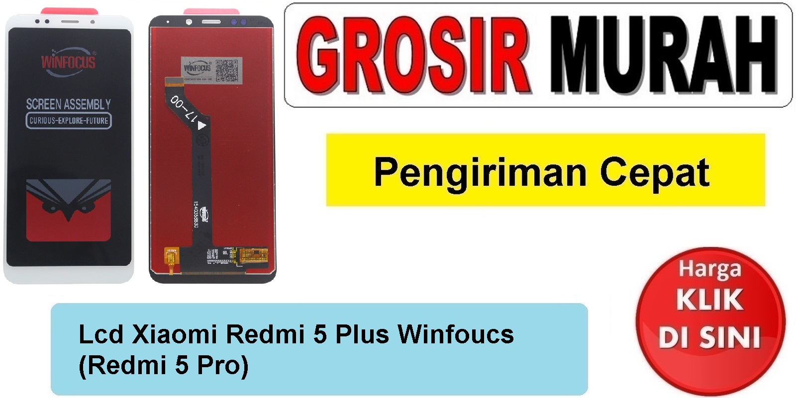 Lcd Xiaomi Redmi 5 Plus Winfoucs (Redmi 5 Pro) Fullset Touchscreen Garansi lem Termurah Spare Part Hp Grosir
