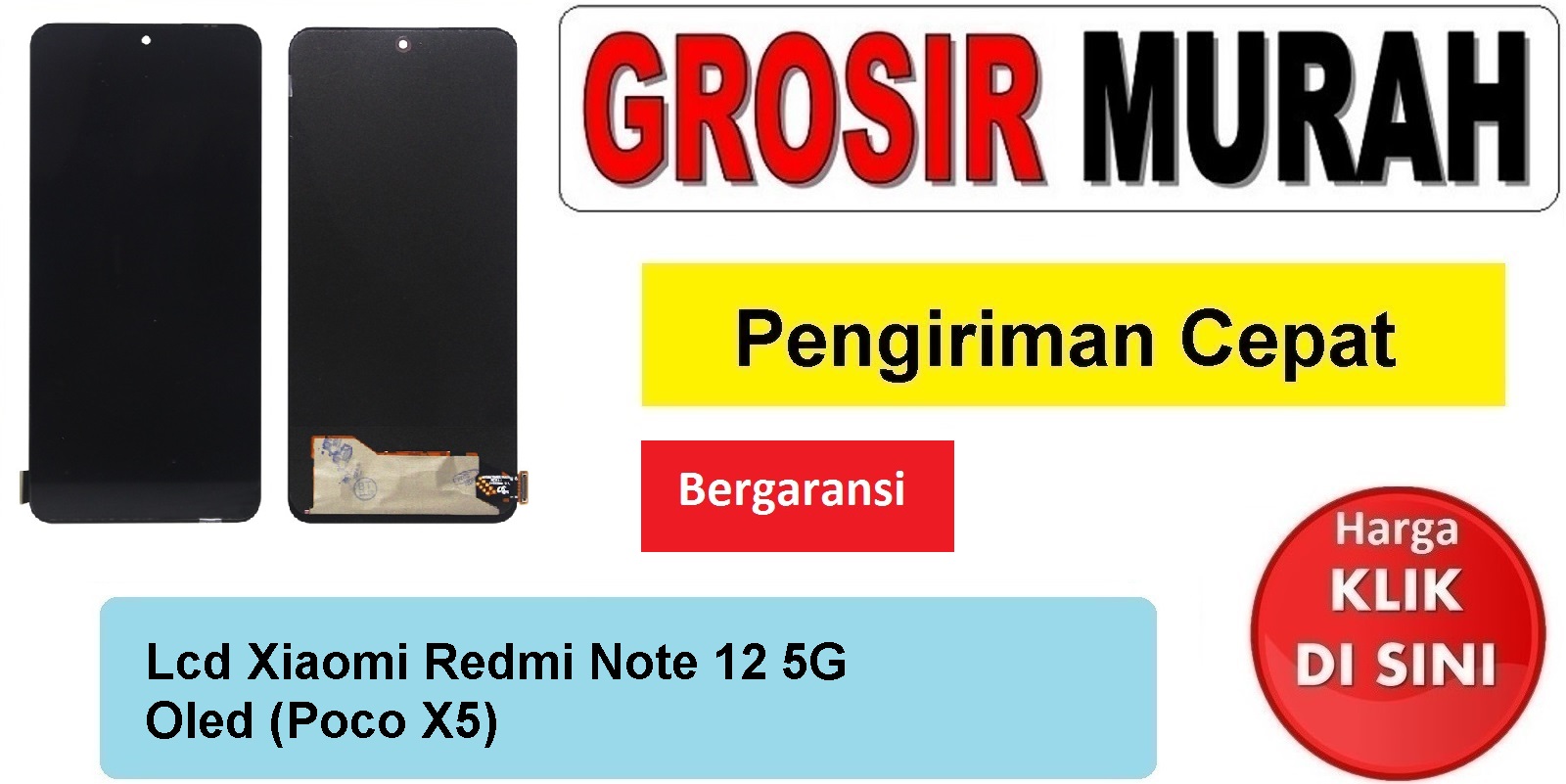 Lcd Xiaomi Redmi Note 12 5G Oled (Poco X5) Fullset Touchscreen Ts Touch screen Display Spare Part hp Grosir