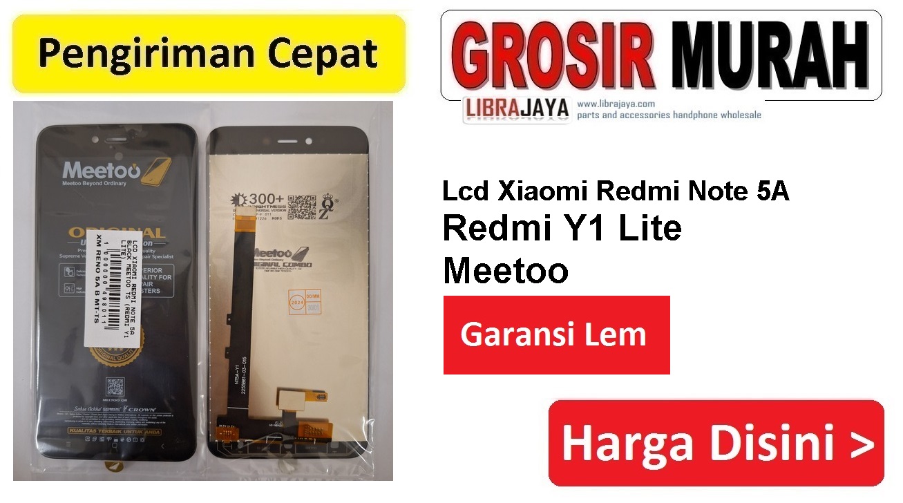 Lcd Xiaomi Redmi Note 5A Black Meetoo Ts (Redmi Y1 Lite) Fullset Touchscreen Garansi lem Termurah Spare Part Hp Grosir