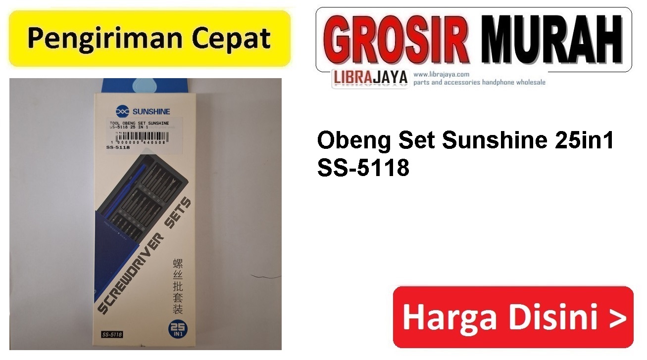 Obeng Set Sunshine Ss-5118 25 In 1 Perlengkapan Service Toolkit Alat Serpis teknisi Spare Part Hp Grosir