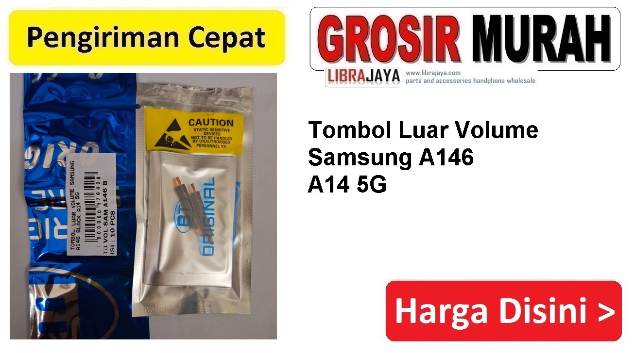 Tombol Luar Volume Samsung A146 A14 5G Power samping Pernik Rubber Button Spare Part hp Grosir