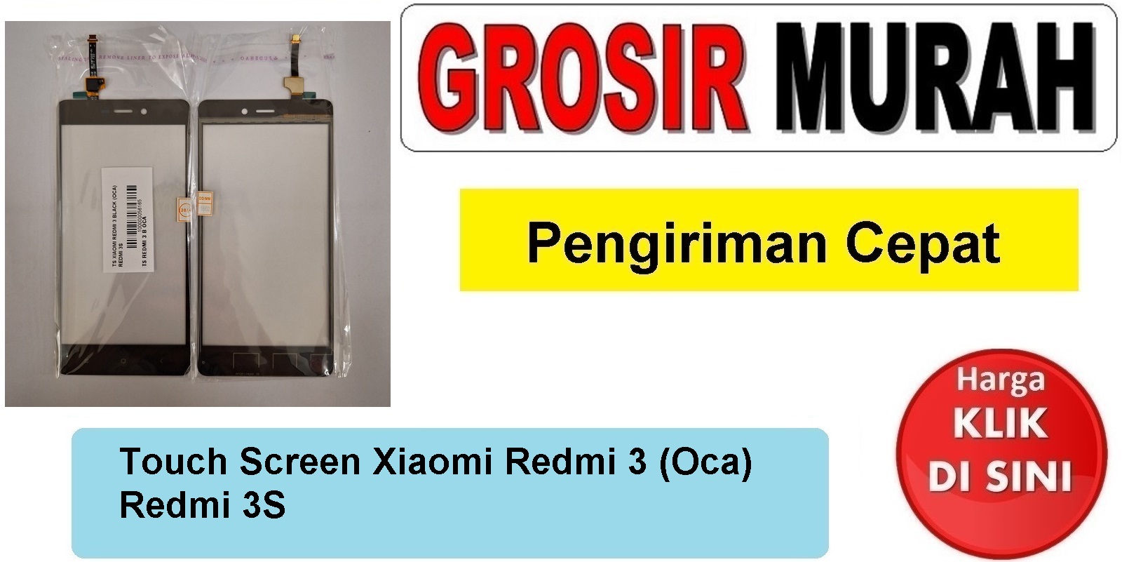 Touch Screen Xiaomi Redmi 3 (Oca) Redmi 3S Touchscreen Glue Touch Screen Toskrin Layar Sentuh Spare Part hp Grosir