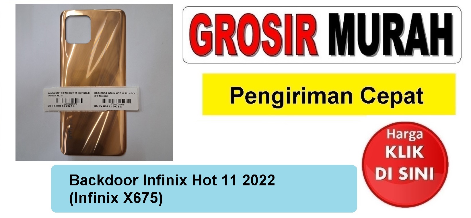 Backdoor Infinix Hot 11 2022 (Infinix X675) Backcover Tutup Belakang