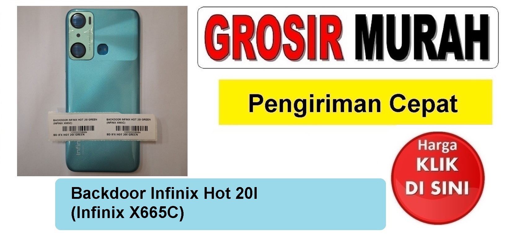 Backdoor Infinix Hot 20I (Infinix X665C) Backcover Tutup Belakang