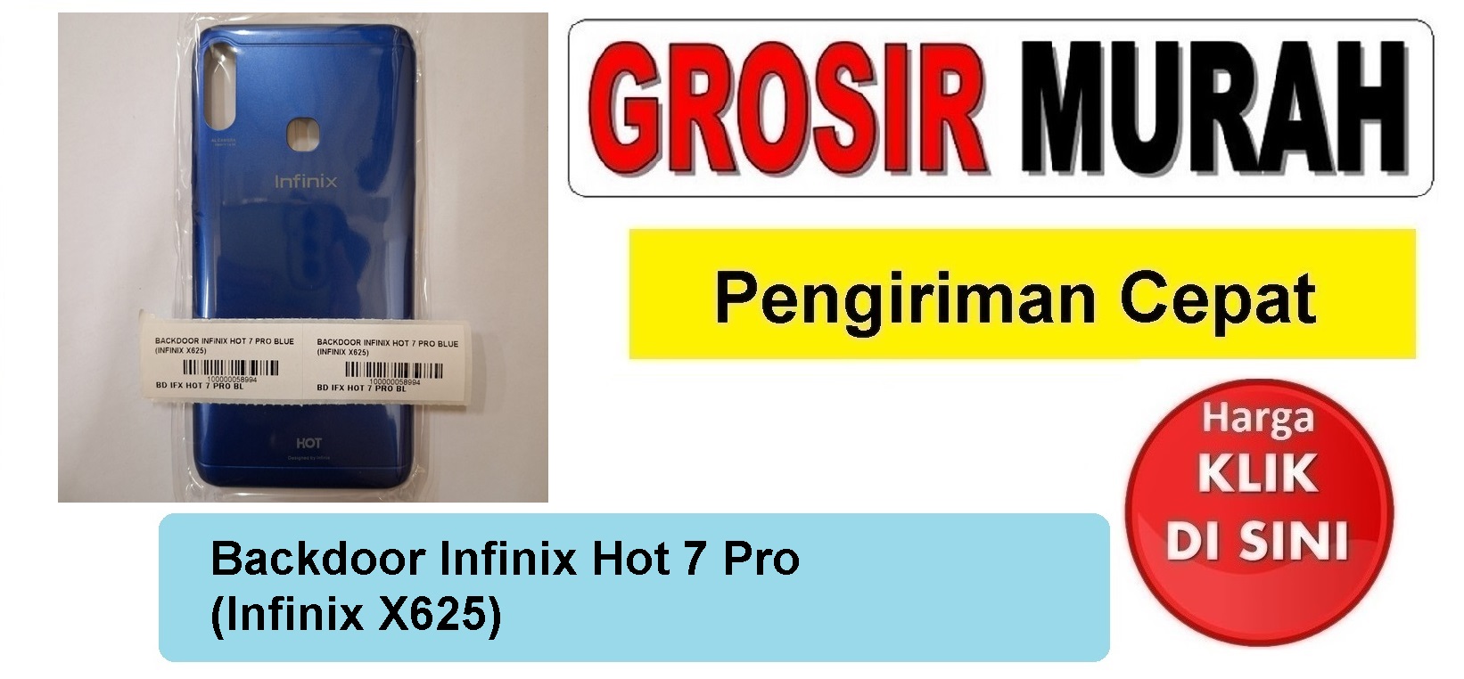 Backdoor Infinix Hot 7 Pro (Infinix X625) Backcover Tutup Belakang