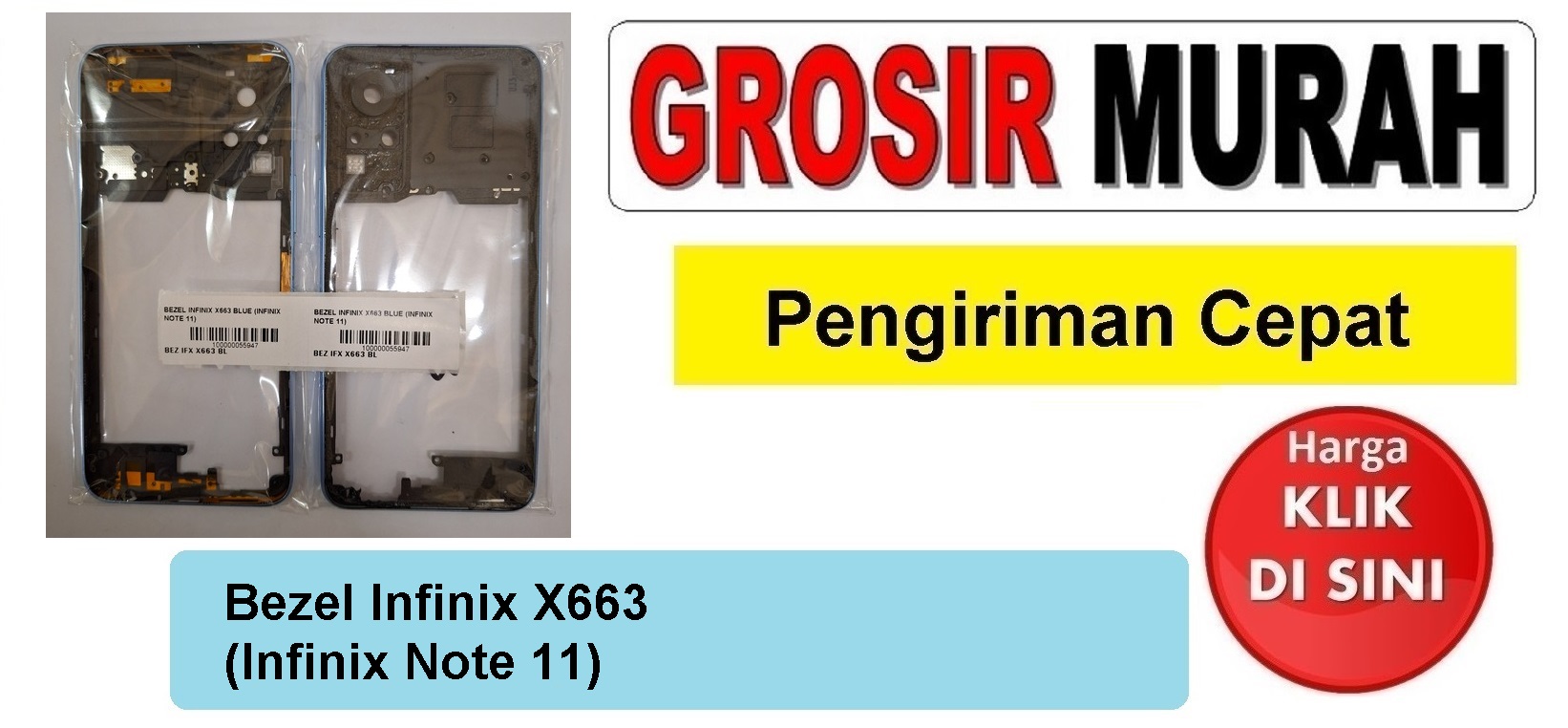 Bezel Infinix X663 (Infinix Note 11) Frame Bezzel Bazel Bazzel Tulang Tengah