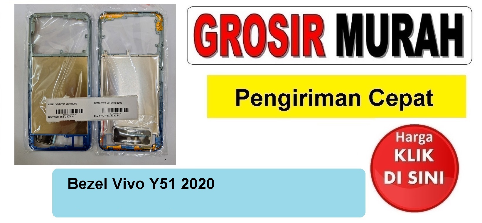 Bezel Vivo Y51 2020 Frame Bezzel Bazel Bazzel Tulang Tengah