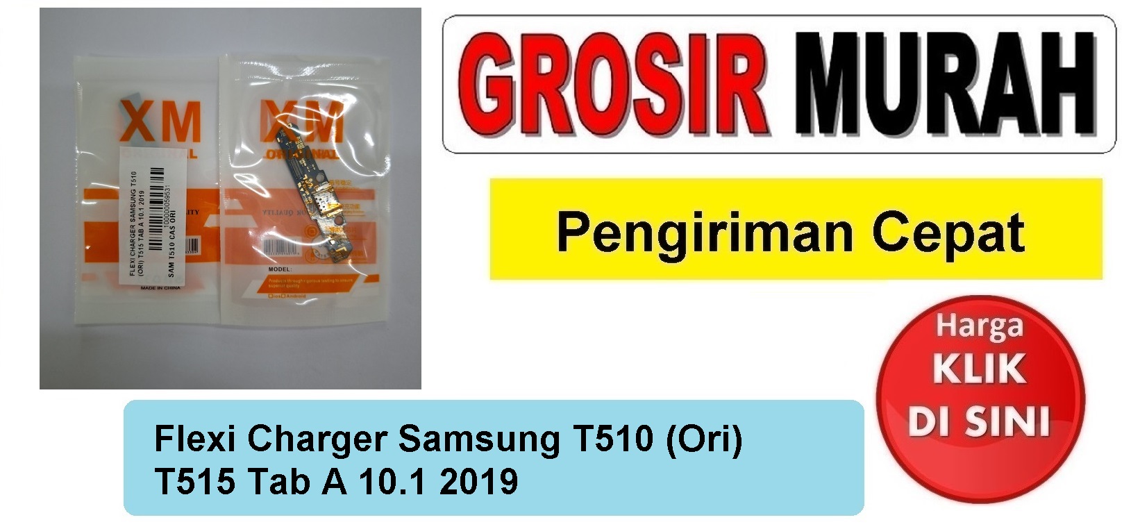 Flexi Charger Samsung T510 (Ori) T515 Tab A 10.1 2019 Fleksibel Flexible Fleksi Flexibel Flex Con Tc Connector Pcb Konektor cas papan board charging