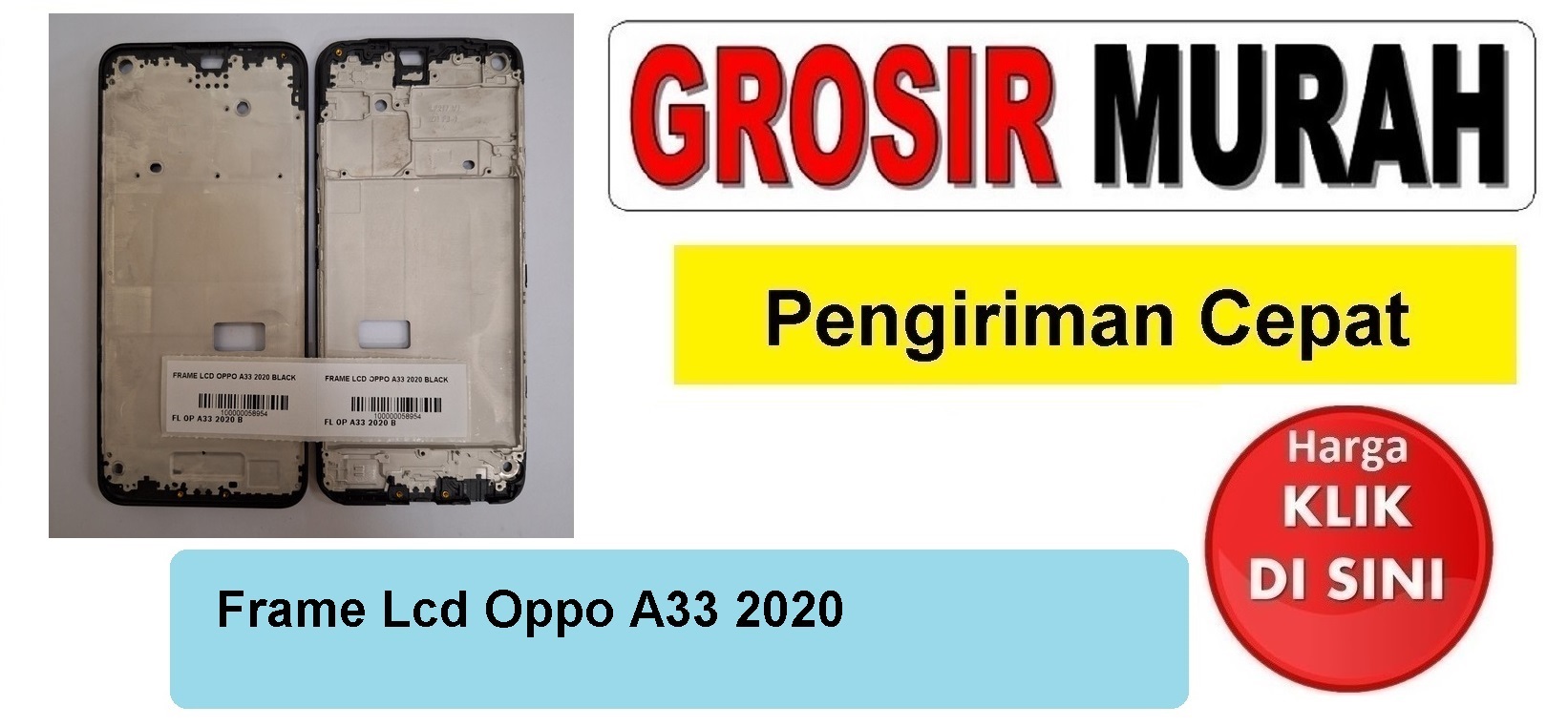 Pusat Penjualan Frame Lcd Oppo A33 2020 Middle Frame Front Dudukan Tulang Tengah Bazel lcd Bezel Plate Spare Part Hp Grosir