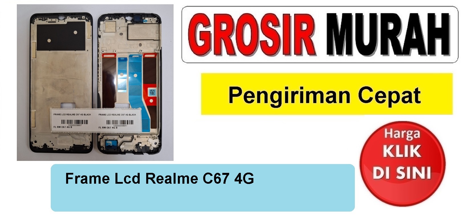 Pusat Penjualan Frame Lcd Realme C67 4G Middle Frame Front Dudukan Tulang Tengah Bazel lcd Bezel Plate Spare Part Hp Grosir