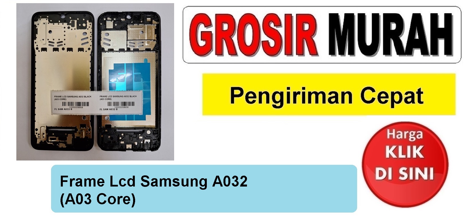 Pusat Penjualan Frame Lcd Samsung A032 (A03 Core) Middle Frame Front Dudukan Tulang Tengah Bazel lcd Bezel Plate Spare Part Hp Grosir