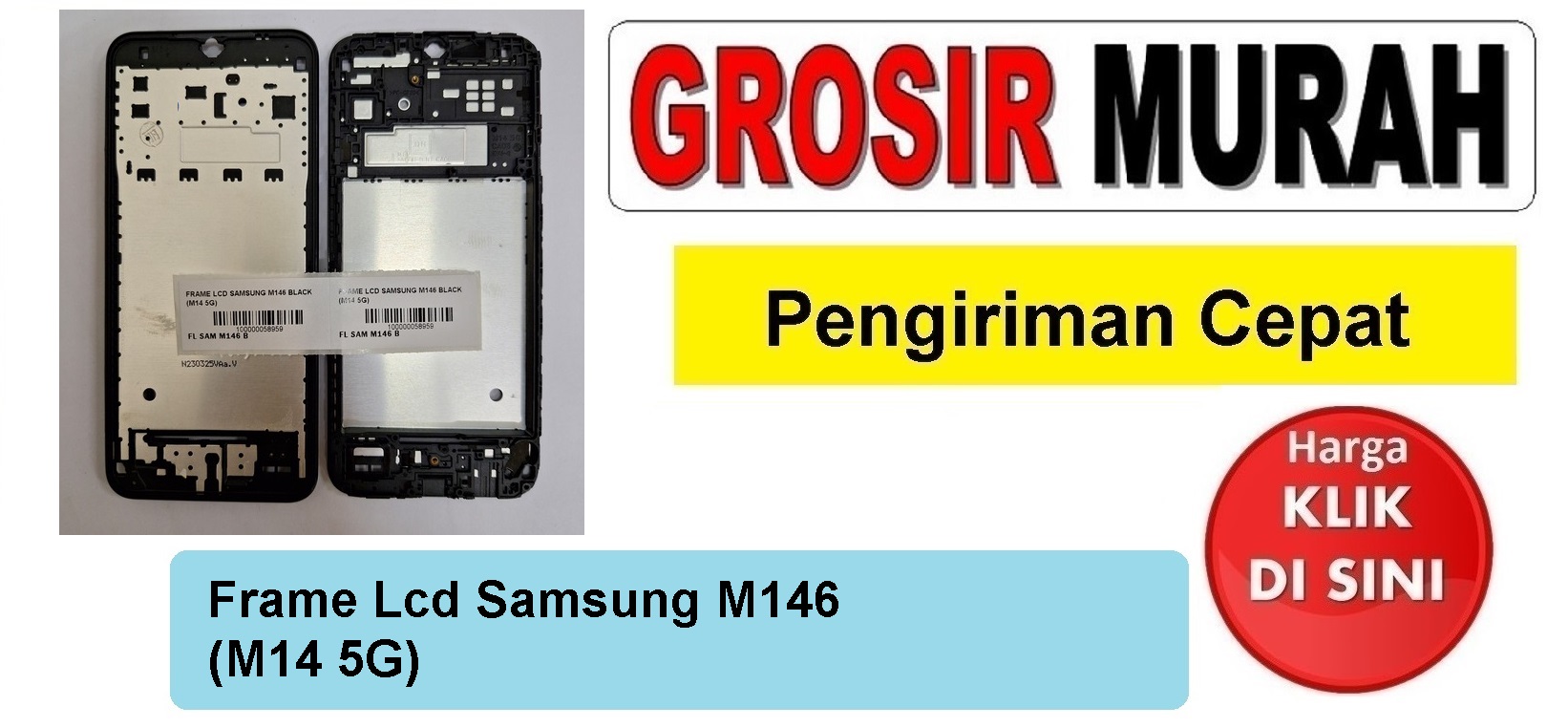 Pusat Penjualan Frame Lcd Samsung M146 (M14 5G) Middle Frame Front Dudukan Tulang Tengah Bazel lcd Bezel Plate Spare Part Hp Grosir